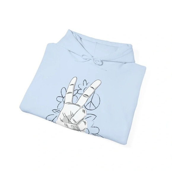 “Peace is Proud” Custom Graphic Design Unisex Hoodie - Picture 2 of 11